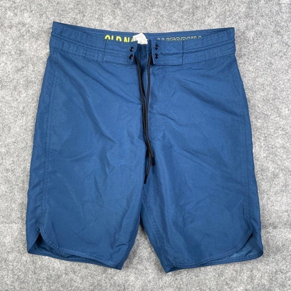 Old Navy Board Shorts Men's Size 28 Solid Blue Surfer Skater Walking Beach - Picture 1 of 8